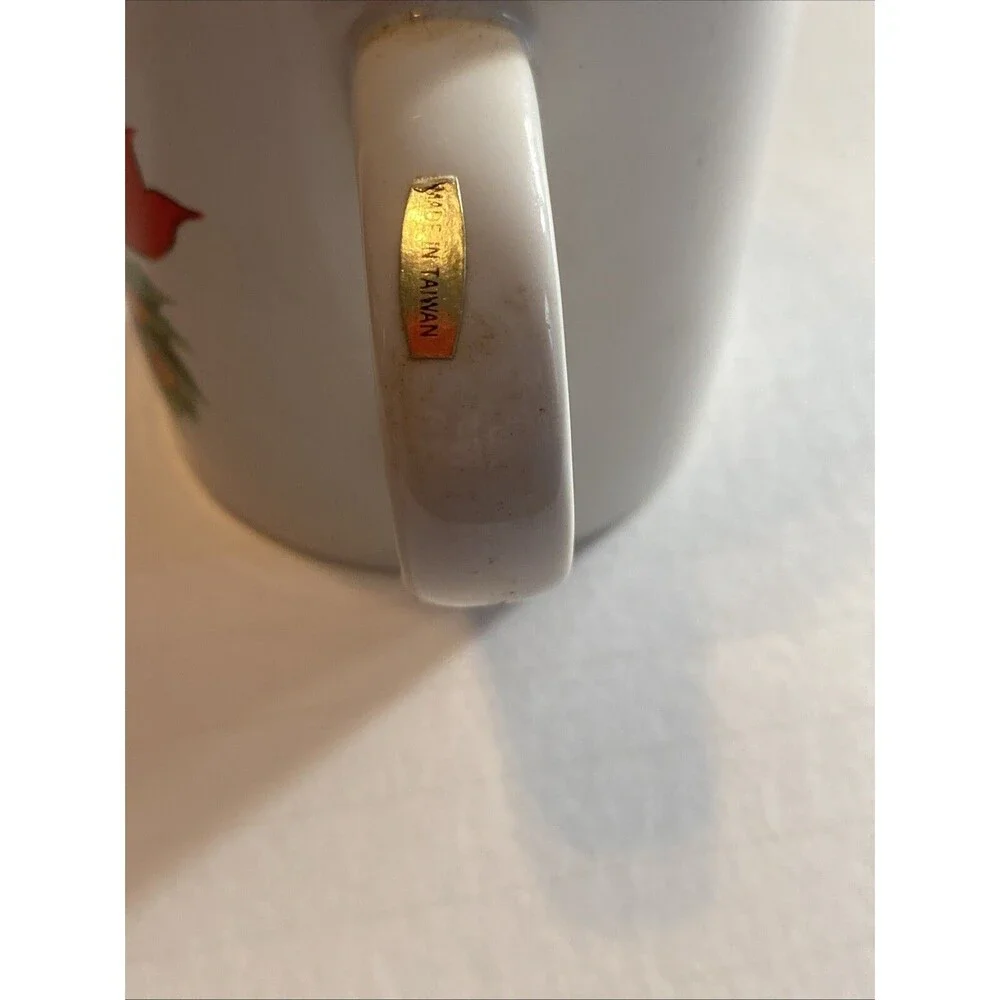 Vintage Christmas Solar Activated Coffee Cup Mug Musical Large Bell Graphic Box